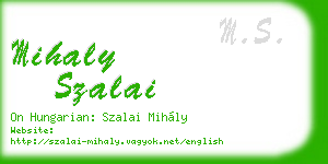 mihaly szalai business card